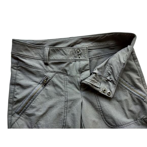 Athleta Women's  Gray Trekkie Hiking Wide Leg Pants Zip Pockets Mid-Rise Size 8 - Picture 4 of 13